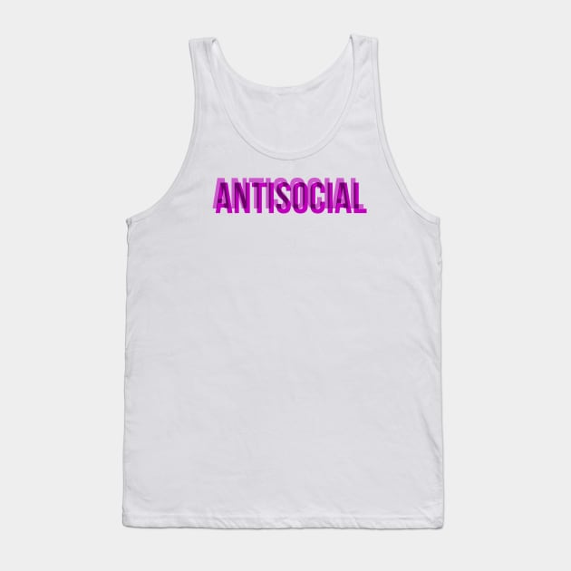 ANTISOCIAL Tank Top by Fukuro1703